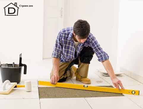 укладка плитки на пол